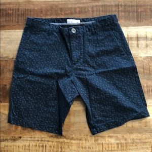 Calvin Klein blue flat front shorts 30w